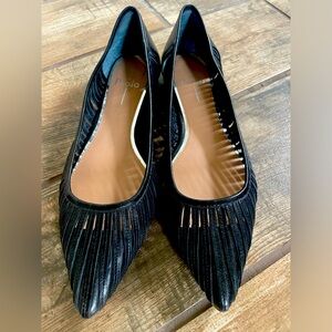 Linea Paolo Belinda Black Leather Ballet Flats EUC